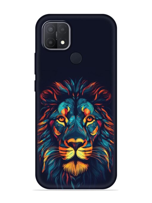 Colorful Lion Embossed Soft Silicone Case for Oppo A15 Zapvi