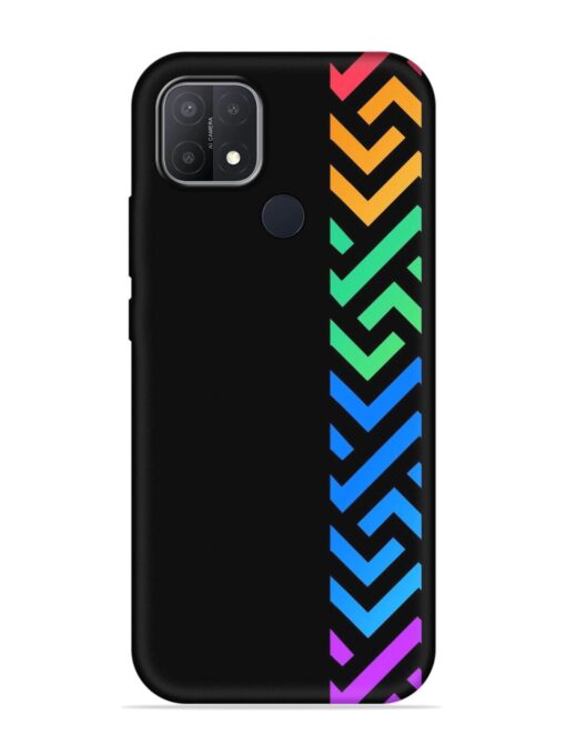 Colorshape Stripes Embossed Soft Silicone Case for Oppo A15 Zapvi