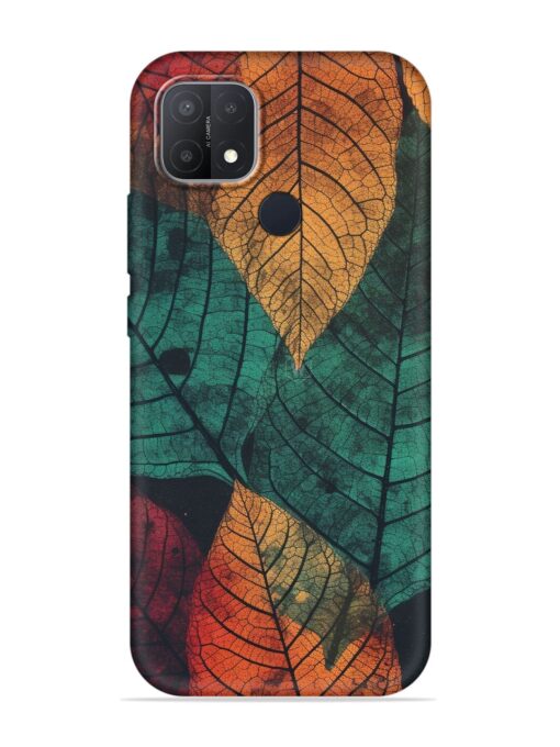 Leaves Artwork Embossed Soft Silicone Case for Oppo A15 Zapvi