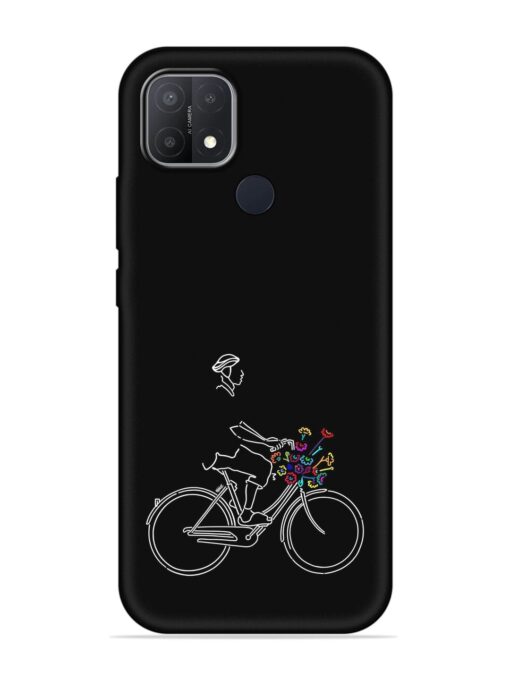 Minimalist Cycle Art Embossed Soft Silicone Case for Oppo A15 Zapvi