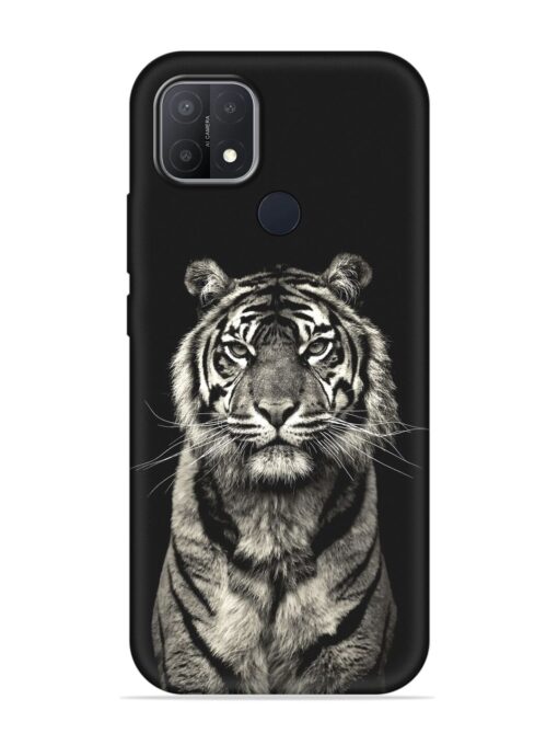 Tiger Art Embossed Soft Silicone Case for Oppo A15 Zapvi