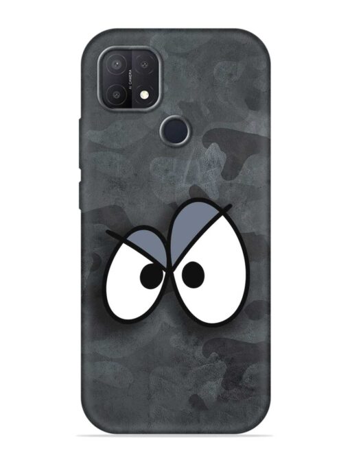 Big Eyes Night Mode Embossed Soft Silicone Case for Oppo A15S