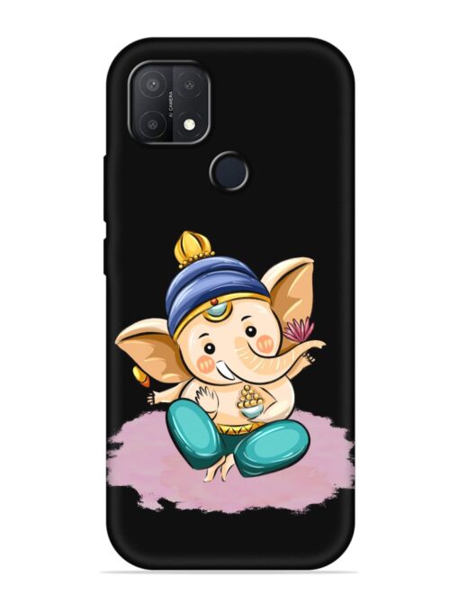 Bal Ganesh Vector Art Embossed Soft Silicone Case for Oppo A15S Zapvi