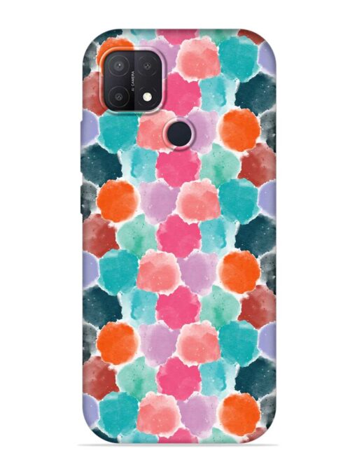 Colorful Seamless Pattern Embossed Soft Silicone Case for Oppo A15S