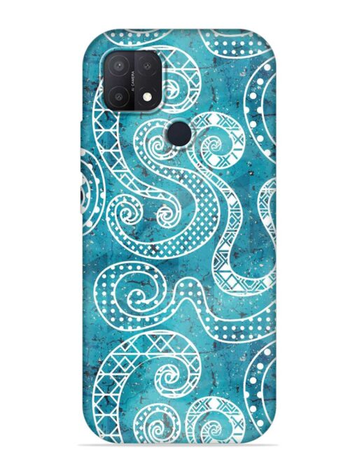 Vintage Curved Seamless Embossed Soft Silicone Case for Oppo A15S