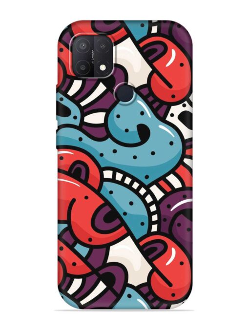 Seamless Backdrop Colorful Embossed Soft Silicone Case for Oppo A15S Zapvi