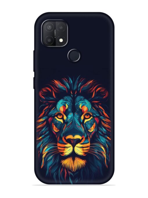 Colorful Lion Embossed Soft Silicone Case for Oppo A15S Zapvi