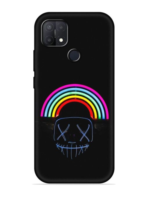 Mask Rainbow Embossed Soft Silicone Case for Oppo A15S Zapvi