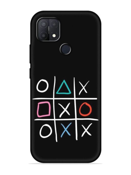 Super Neon Tic-Tac-Toe Embossed Soft Silicone Case for Oppo A15S