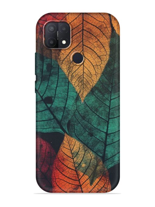 Leaves Artwork Embossed Soft Silicone Case for Oppo A15S Zapvi