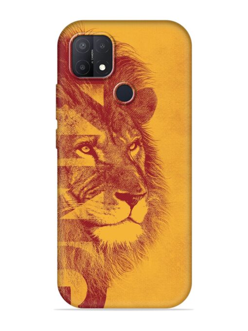 Gold Lion Crown Art Embossed Soft Silicone Case for Oppo A15S