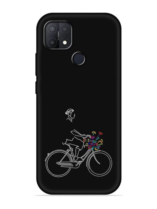 Minimalist Cycle Art Embossed Soft Silicone Case for Oppo A15S Zapvi