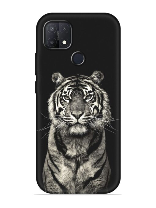 Tiger Art Embossed Soft Silicone Case for Oppo A15S Zapvi