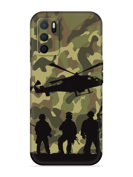 Army Heros Embossed Soft Silicone Case for Oppo A16 Zapvi