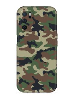 Army Military Camouflage Dark Green Embossed Soft Silicone Case for Oppo A16