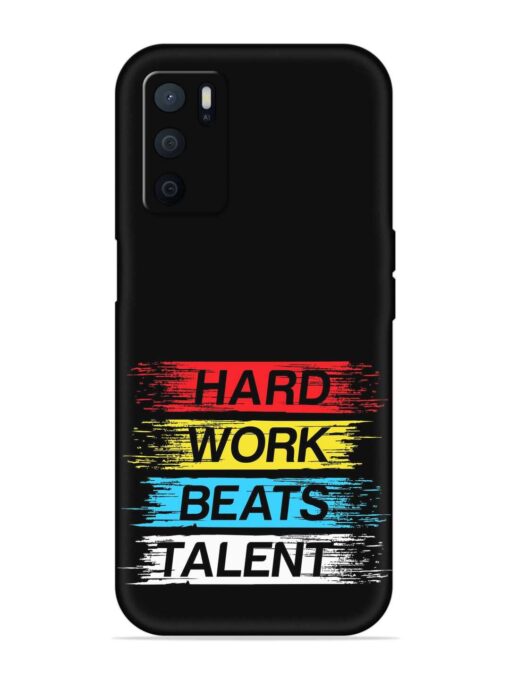 Hard Work Beats Embossed Soft Silicone Case for Oppo A16 Zapvi