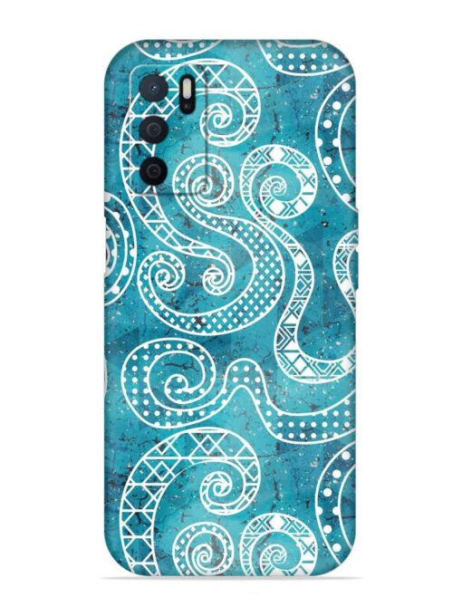 Vintage Curved Seamless Embossed Soft Silicone Case for Oppo A16 Zapvi