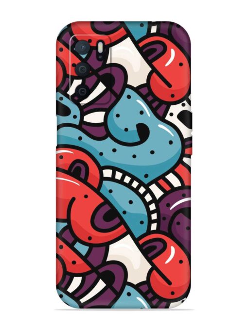 Seamless Backdrop Colorful Embossed Soft Silicone Case for Oppo A16 Zapvi