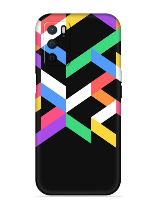 Colorshape Abstarct Embossed Soft Silicone Case for Oppo A16 Zapvi