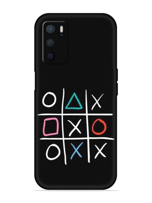 Super Neon Tic-Tac-Toe Embossed Soft Silicone Case for Oppo A16 Zapvi