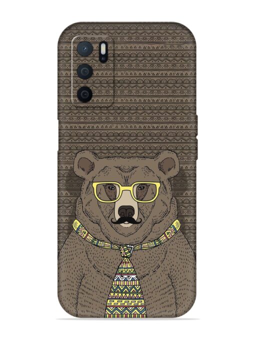 Grizzly Bear Embossed Soft Silicone Case for Oppo A16 Zapvi