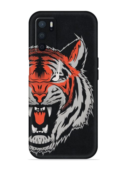 Tiger Aggression Embossed Soft Silicone Case for Oppo A16