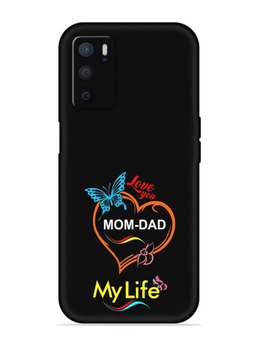 Love You Mom Dad Embossed Soft Silicone Case for Oppo A16