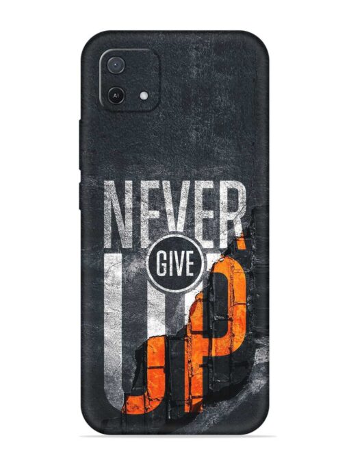 Never Give Up Embossed Soft Silicone Case for Oppo A16E