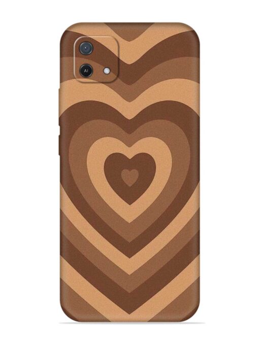 Brown Heart Embossed Soft Silicone Case for Oppo A16E Zapvi