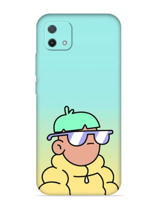 Doodles Cool Character Embossed Soft Silicone Case for Oppo A16E