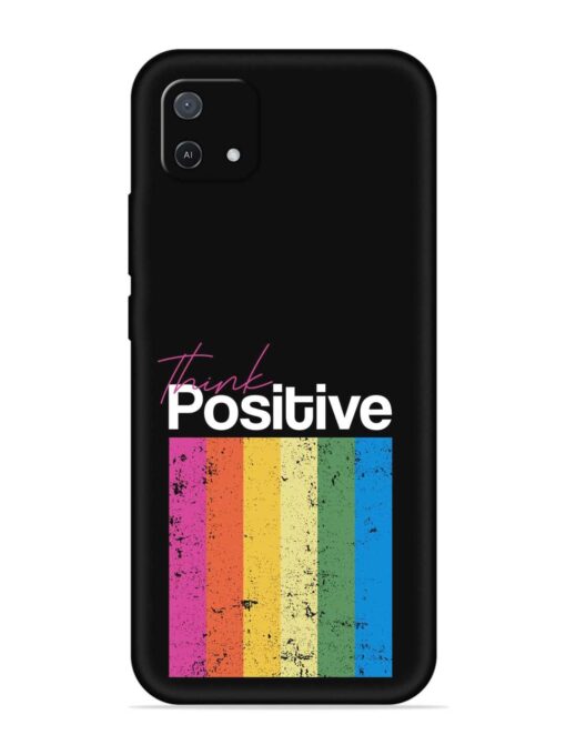 Think Positive Typography Embossed Soft Silicone Case for Oppo A16E Zapvi