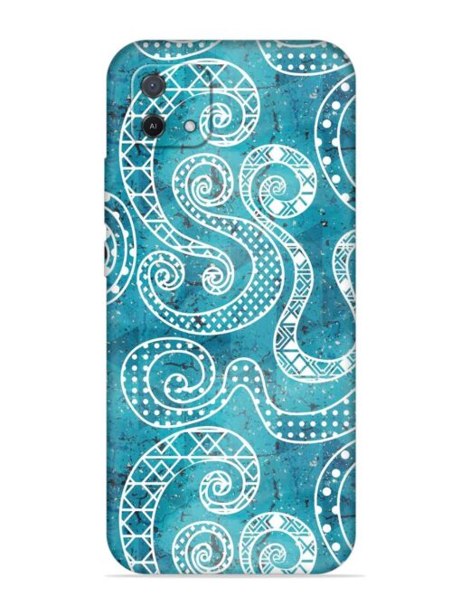 Vintage Curved Seamless Embossed Soft Silicone Case for Oppo A16E Zapvi