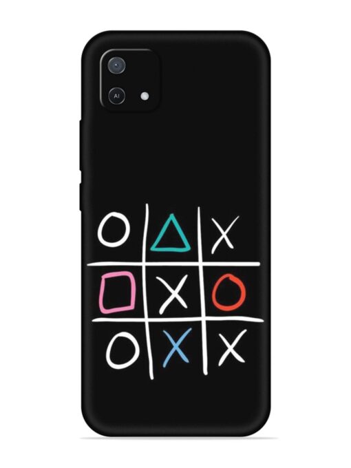 Super Neon Tic-Tac-Toe Embossed Soft Silicone Case for Oppo A16E Zapvi