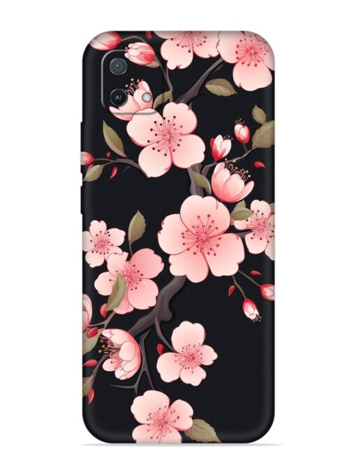 Cherry Blossom Embossed Soft Silicone Case for Oppo A16E Zapvi