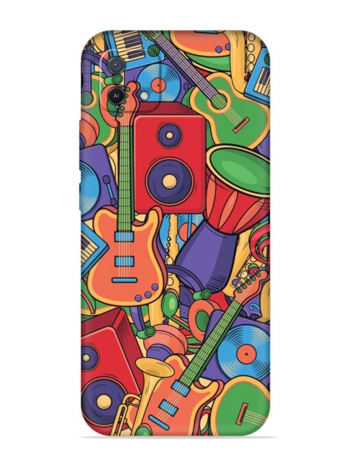 Colorful Music Art Embossed Soft Silicone Case for Oppo A16E