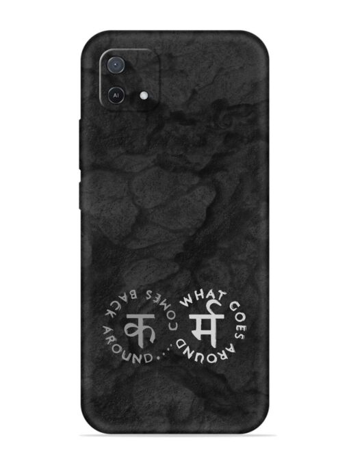 Karma Hindi Word Embossed Soft Silicone Case for Oppo A16K