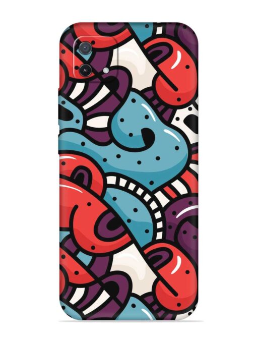 Seamless Backdrop Colorful Embossed Soft Silicone Case for Oppo A16K