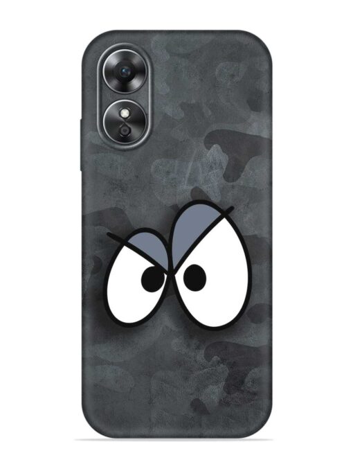 Big Eyes Night Mode Embossed Soft Silicone Case for Oppo A17 Zapvi