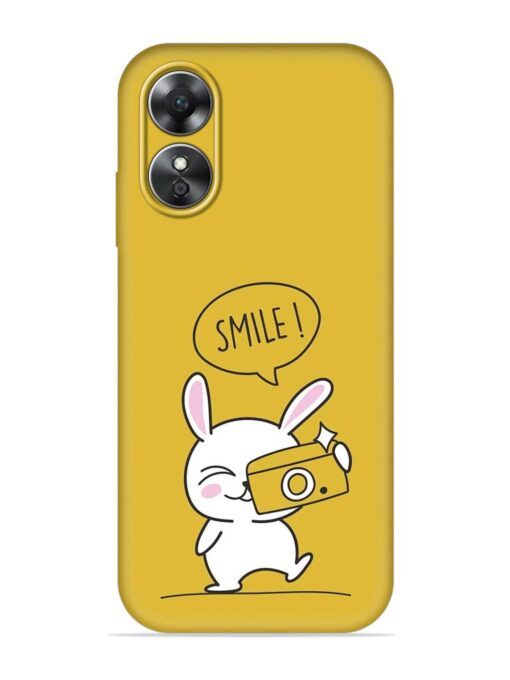 Hey Smile Please Embossed Soft Silicone Case for Oppo A17 Zapvi