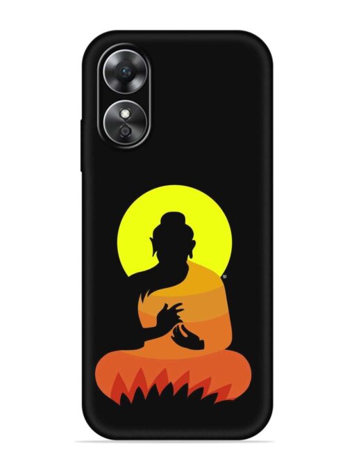 Buddha Art Black Embossed Soft Silicone Case for Oppo A17 Zapvi