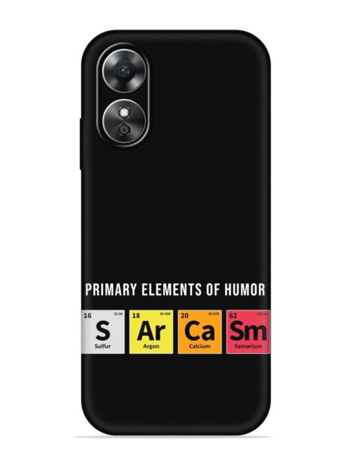 Primary Elements Humor Embossed Soft Silicone Case for Oppo A17 Zapvi