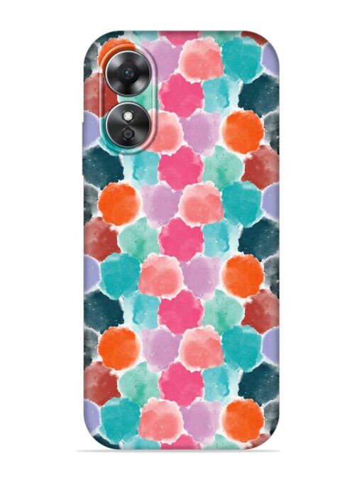 Colorful Seamless Pattern Embossed Soft Silicone Case for Oppo A17 Zapvi