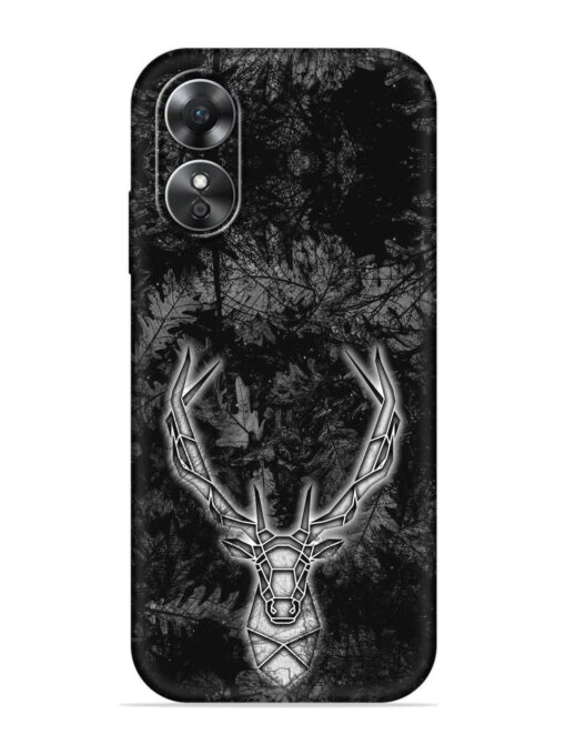 Ancient Deer Embossed Soft Silicone Case for Oppo A17 Zapvi