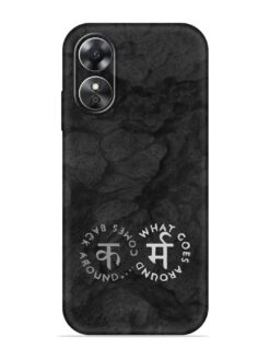 Karma Hindi Word Embossed Soft Silicone Case for Oppo A17