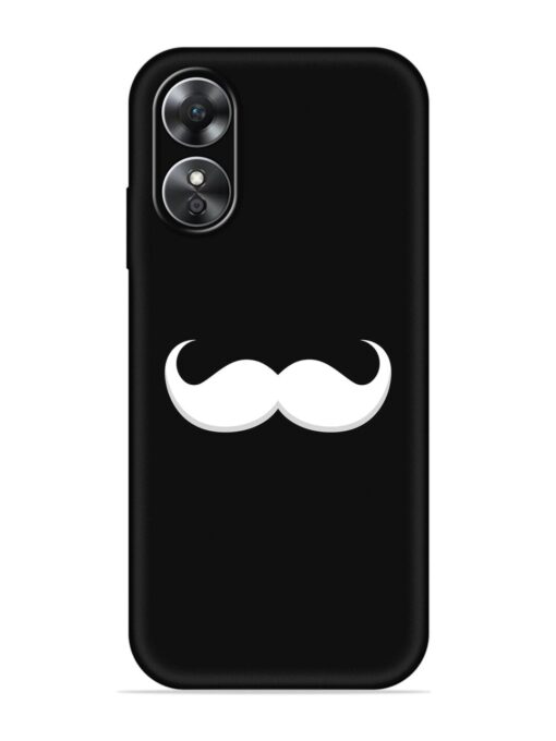 Mustache Vector Embossed Soft Silicone Case for Oppo A17 Zapvi