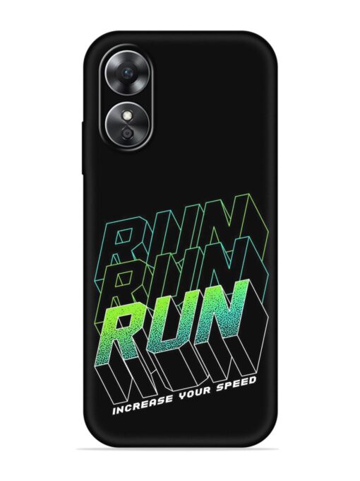 Run Embossed Soft Silicone Case for Oppo A17 Zapvi