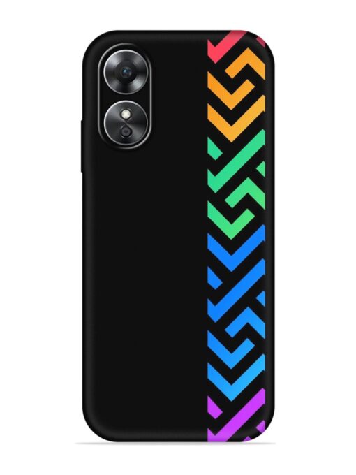 Colorshape Stripes Embossed Soft Silicone Case for Oppo A17 Zapvi