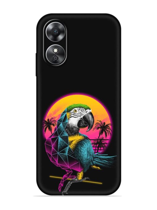 Rad Parrot Embossed Soft Silicone Case for Oppo A17 Zapvi