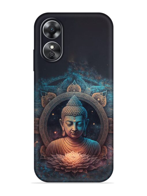 Gautam Buddha Embossed Soft Silicone Case for Oppo A17 Zapvi