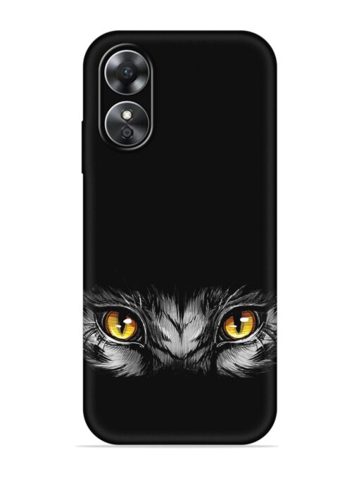 Scary Eye Embossed Soft Silicone Case for Oppo A17 Zapvi